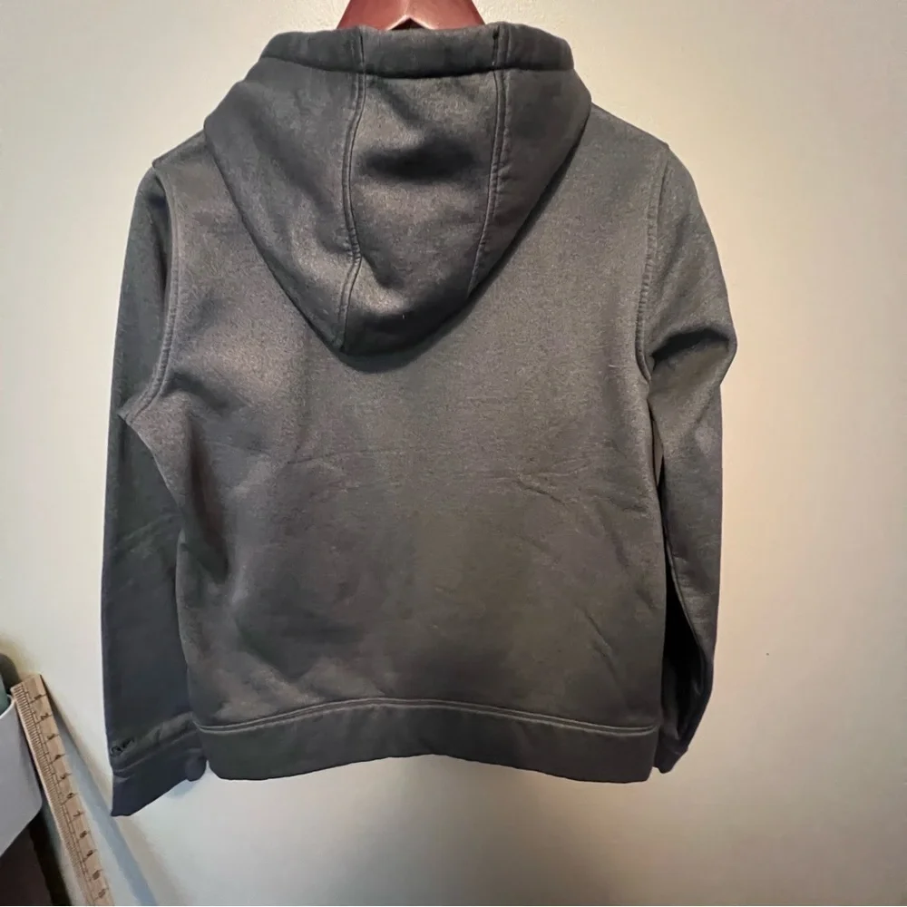 Kids Under Armour gray performance Hoodie with Pink Camo Logo youth size M hunt